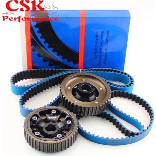 Adjustable Black Cam Gears w/ Timing Belt Fits For 93-01 Honda Prelude H22 DOHC VTEC Black/Red/Blue