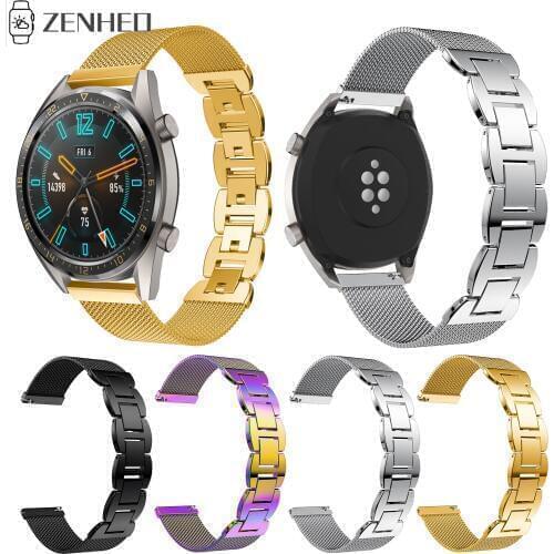 Stainless Steel Band Strap For HUAWEI Watch GT Replacement Metal Watch Band Bracelet Wristband For Samsung Gear S3