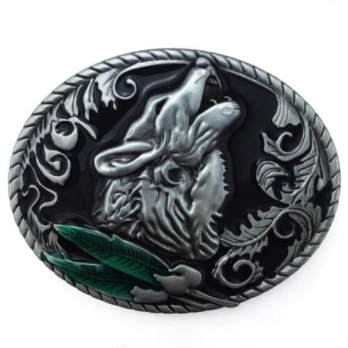 Rodeo wolf belt buckle Western-style jeans accessories suitable for 4CM belt