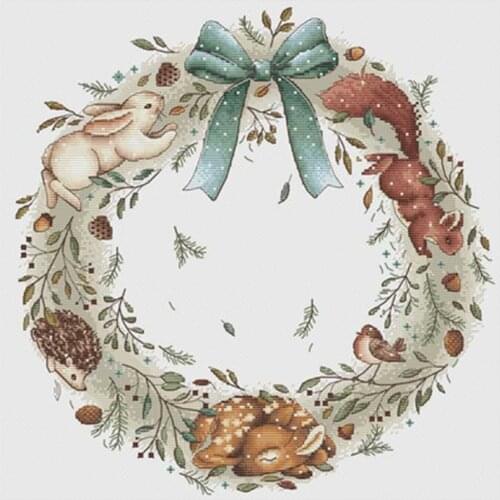 Forest animals patterns Counted Cross Stitch 11CT 14CT 18CT DIY Chinese Cross Stitch Kits Embroidery Needlework Sets