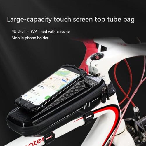 Bicycle Front Beam Bag Mountain Bike Bag Outdoor Riding Waterproof Upper Tube Bag Large Capacity Storage Bag Cycling Equipment