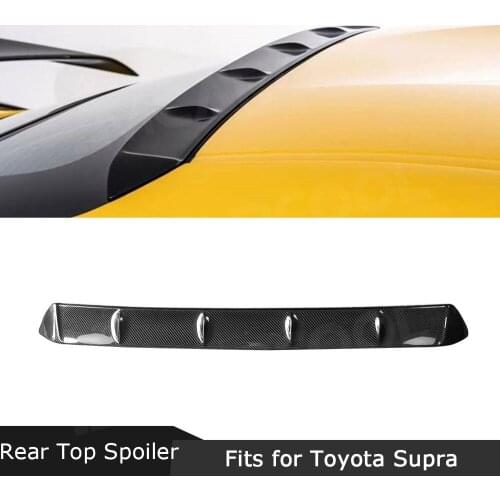 Real Carbon Fiber Car Rear Trunk Boot Lip Spoiler Wing Lid For Toyota For Supra 2019-2021 FRP Rear Tail Wing Spoiler Lip