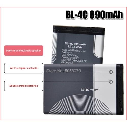890mAh Replacement BL-4C BL4C Cell Phone Battery Nokia 6100 6125 6136 6170 6300 7705 7200 7270 8208 BL 4C Batteries