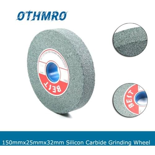 Hot Green Silicon Carbide Grinding Wheel 46/60/80/100/120 Grit 150mmx25mmx32mm For Hard And Brittle Materials Grinding 1pcs