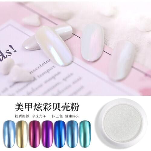 1box Mirror Chrome Nail PowderHolographic pearl powder Dust Sequin Spangles UV Gel Polishing For Nails DIY Manicure Decoration