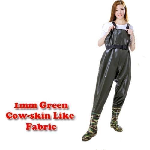 1mmThickening Fishing Chest Waders Breathable Winter Wading Pant Camo Boots Waterproof Wader for Fishing Fly neoprene bota pesca