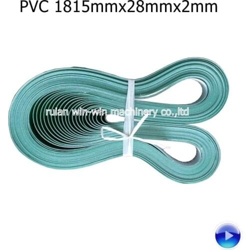 12pcs 1815mmx28mmx2mm plastic bag side sealing machine pvc conveyor belt price