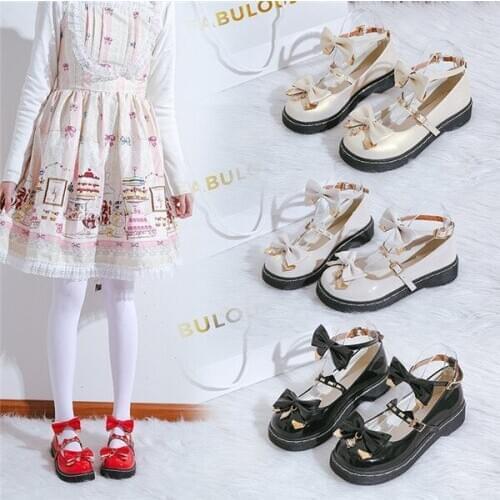 2020 New Melody Lolita Korean British style lolita Japanese jk uniform shoes student flat shoes