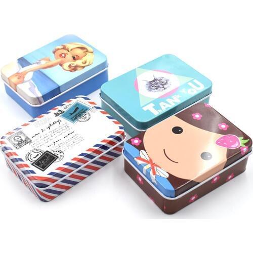 4 PCS/IOT. Metal storage box. Cartoon candy collection. Sewing kit. Sewing accessories. containers. case