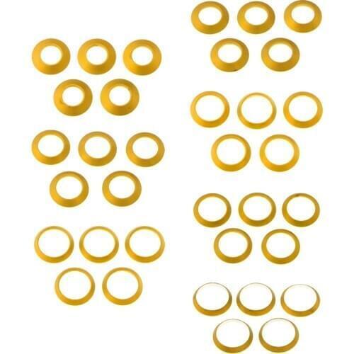 5PCS Golden Decoration Cover Ring TrimAluminum Winding Checks Fishing Spinning Rods Handle Building Component