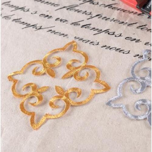 9cm x 9cm COS costume embroidery filigree flower embroidery cloth paste necessary costumes embroidered purl Patch stickers
