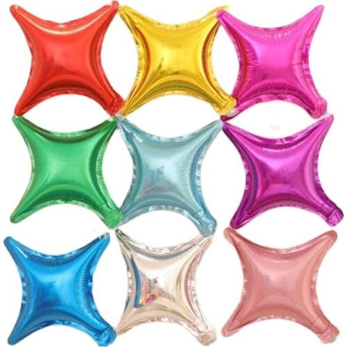 10pcs 10inch Four-pointed Star Foil Balloons Wedding Valentine Day Aluminium Helium Ballons happy Birthday Party Decorations