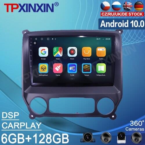 Android 10.0 128GB For Chevrolet Silverado GMC Sierra VIA Vtrux Truck 2014-2018 Auto Player Radio GPS Navigation Multimedia IPS