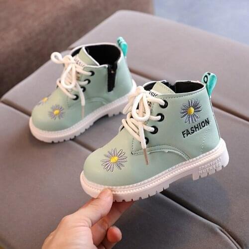 Spring Autumn New Childrens Small Short Boots Boys Girls Baby Single Boots Soft Bottom Fashion Boots Girls PU Leather Boots