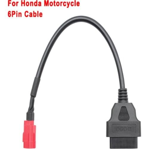 For Honda 6Pin OBD Connector Motorcycle Cable For Honda 6pin Plug Cable Diagnostic Cable 6Pin to OBD2 16pin Female Adapter Cable