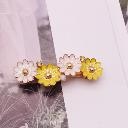 European And American Fashion Daisy Hairpin Simple Colorful Hair Accessories Headdress Girl BB Clip