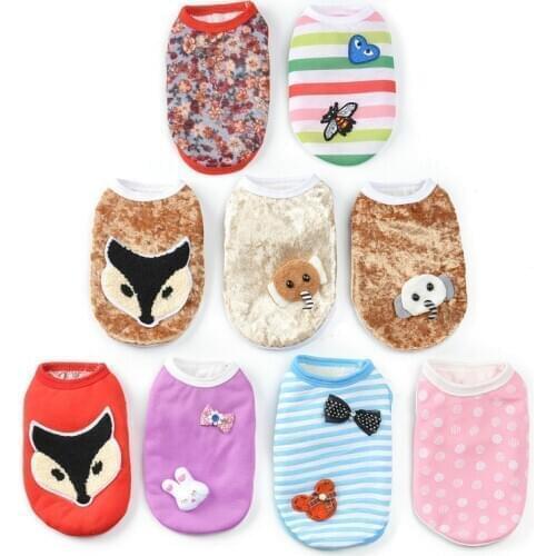 Fleece Dog Clothes Cartoon Puppy Pet Clothing for Dogs Coat Winter Warm Dog Vest Cat Clothes for Dogs Outfit Chihuahua Yorkshire