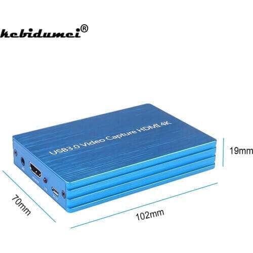 HDMI-compatible To USB 3.0 Video 4K Capture Card Dongle 1080P 60fps HD Video Recorder Grabber For OBS Game Capture Card Live