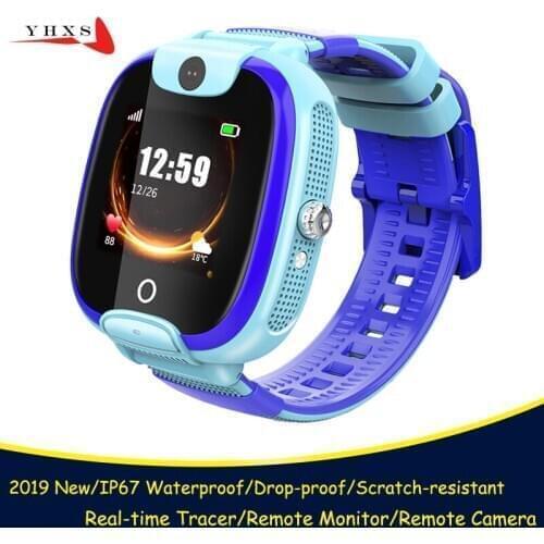 IP67 Waterproof Smart Accurate Tracker Location SOS Call Remote Monitor Camera Kids Students Phone Watch Wristwatch Electronics