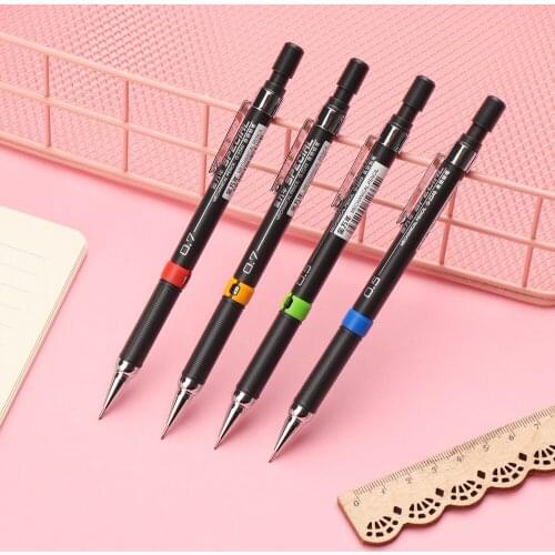 1PC 0.5/0.7mm Color Random Automatic Pencil Student Mechanical Pencil 2B Lead Holder Kids Stationary Sketch Drawing Writing Tool