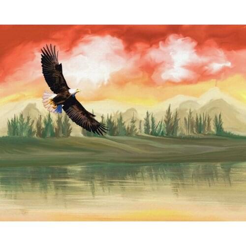 Lovely Eagle Digital Animal Art Film Print Silk Poster Home Wall Decor 24x36inch