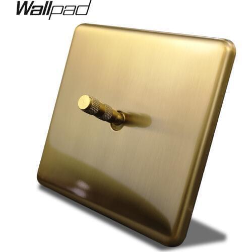 Wallpad Z6 1 Gang 2 Way Brass Toggle Switch Electrical Light Switch Antique Brass EU Standard with Claws
