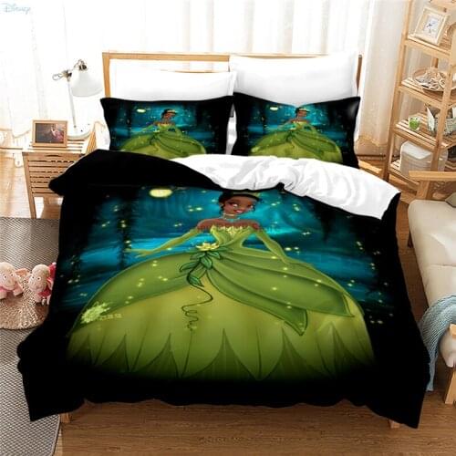 2021 New Disney Princess Bedding Set Snow White Snow White Aurora Cartoon Printed Duvet Cover Set Pillowcase Adult Kids Bed Sets
