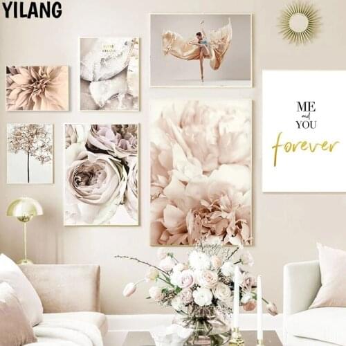 Flower Plant Poster Modern Fashion Wall Art Canvas Painting Nordic Minimalist Picture Europe Art Print For Living Room Design