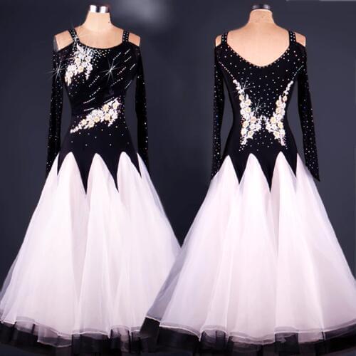 Ballroom Dance Competition Dresses Custom Made Women Ballroom Dancing Skirt Modern Flamenco Waltz Dance Dress