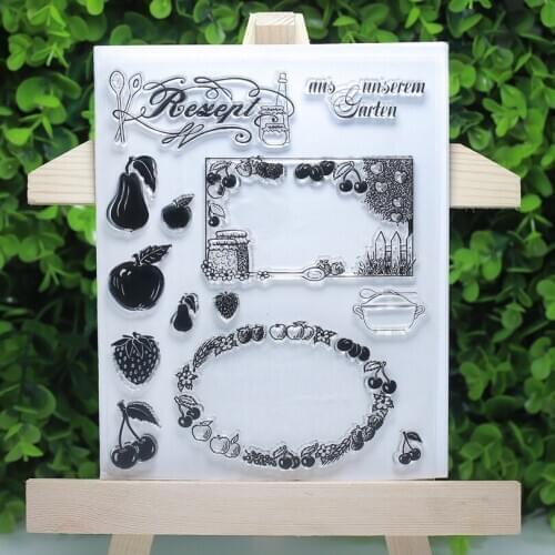 Recept delicious food fruit transparent clear stamps for Scrapbooking/Sewing fabric/Card Making/Stamps set stationery Decoration