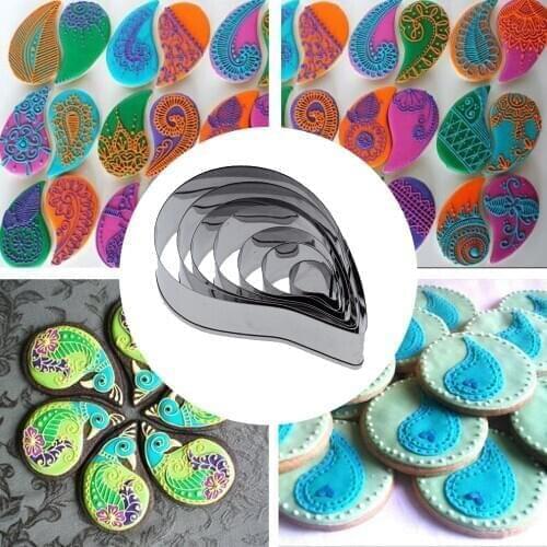 Clay Pottery Cutters New Wave Cashew Flower Petal 7pcs/set Thai Flower Petal Shape Mould Cutting Tools Cutter Mold