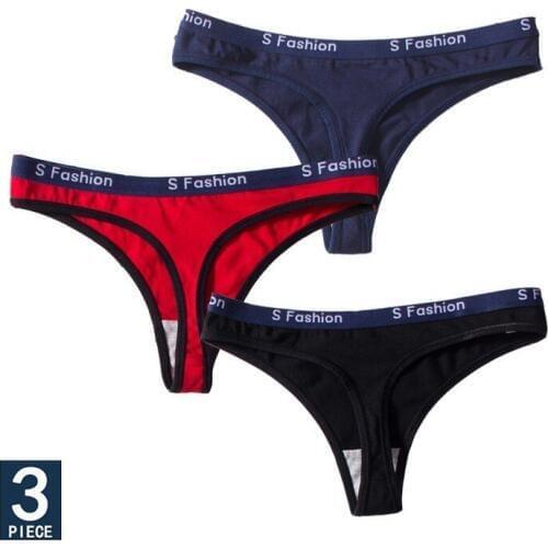 Sexy G-String Cotton Women Briefs Panties T Back Underwear Seamless Thong Bikini Low Rise Waist Transparent Lady 3pcs Lot Pantie