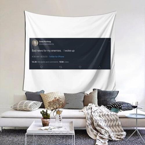Dave Portnoy Tweet Tapestry Funny College Tapestry Wall Bedspread kawaii Hanging Blanket For Bedroom Dorm