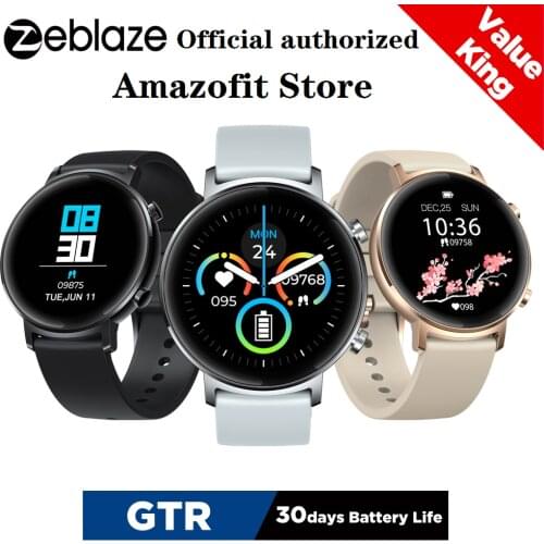 Global Version Zeblaze GTR 2 Health Fitness Smartwatch Metal Body 3 ATM 30 Days Battery Life Smart Watch 2020 Watch for Women