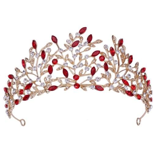 Vintage Crown Popular Wedding Hair Accessories Headbands Forest Leaves Inlaid With Rhinestone Crystals Hot Selling Bridal Crown