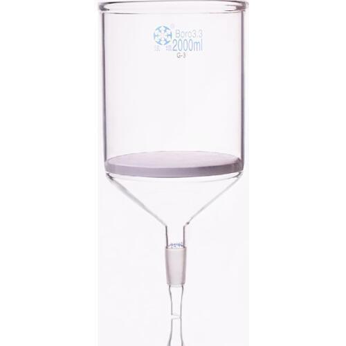 Bush funnel with ground joint 24/40,Capacity 2000ml,Outer diameter 150mm,Effective length 160mm,Sand board funnel G3/P30