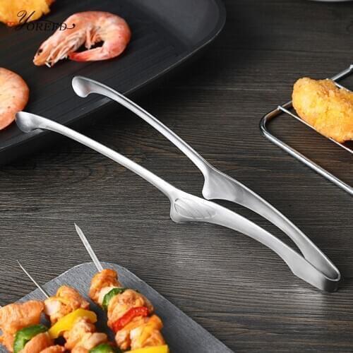 Yooap Kitchen Tools Stainless Steel Food Tongs Buffet Cooking Tool Anti Heat Bread Clip Pastry Barbecue Clamp Kitchen Utensils