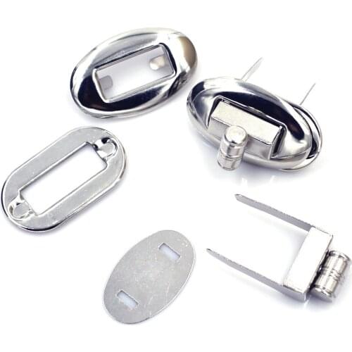 32x20mm Metal Clutch Clasps Handbag Turn Twist Locks Closure Pouch Bag Buckle Crafts Leather Luggage Hardware Repair Accessories