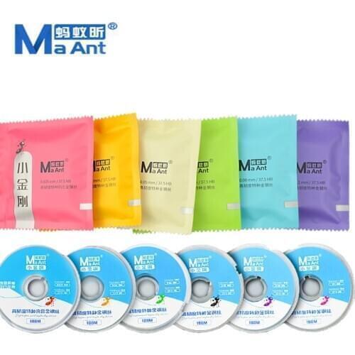 Ma-Ant 0.035/0.04/0.05/0.06/0.08/0.1mm Gold Molybdenum Wire 100M Glass Separation LCD Cutting Wire for iPhone Smasung Repair