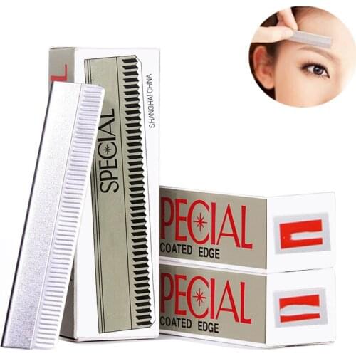 10 30 50 100pcs Stainless Steel Hair Blade Knife Tattoo Eyebrow Trimmer Scraper Eyebrow shaping Shaver