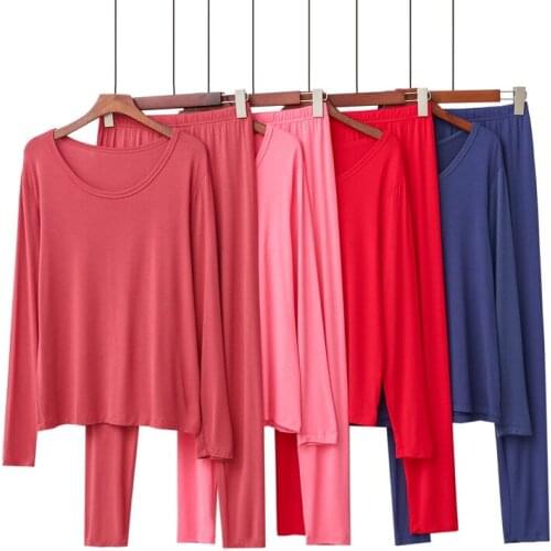 100 Kg Wear Pajamas Women Fall Winter Sleepwear Set Modal Cotton Homewear Plus Size Nightwear Pijamas Female Night Suit 6XL