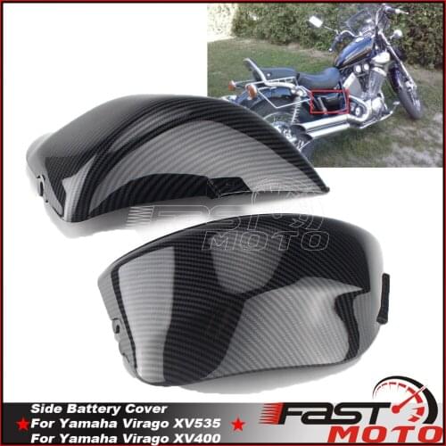 2Pcs ABS Motorcycle Left Right Fairing Battery Side Cover Install Protective Battery Shell For Yamaha XV535 VX535S Virago XV400