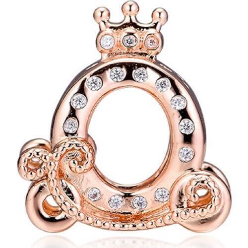 2019 Autumn Fits Pandora Bracelets Crown Car Rose Charm Original Beads Sterling Silver Making QANDOCCI