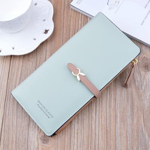 2021 Leather Wallets Women Long Zipper Coin Purses Large Capacity Multifunction Clutch Wallet Female Money Credit Card Holder