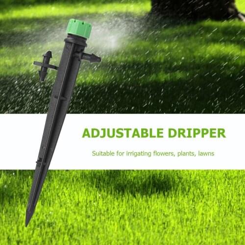 50pcs Household Automatic Waterer Adjustable Sprinkler Spray Drip Emitter 360 Degrees Stake Nozzle Watering Sprinkler