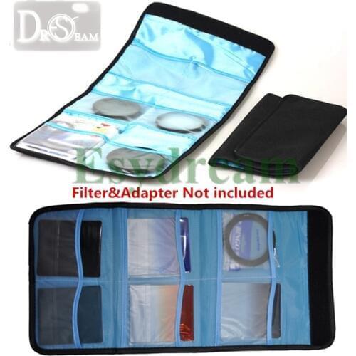 6 Pockets Lens Filter Wallet Case Pouch for 25-82mm 52 58 62 67 77 58mm 77mm 67mm 52mm 55mm 49mm 72mm