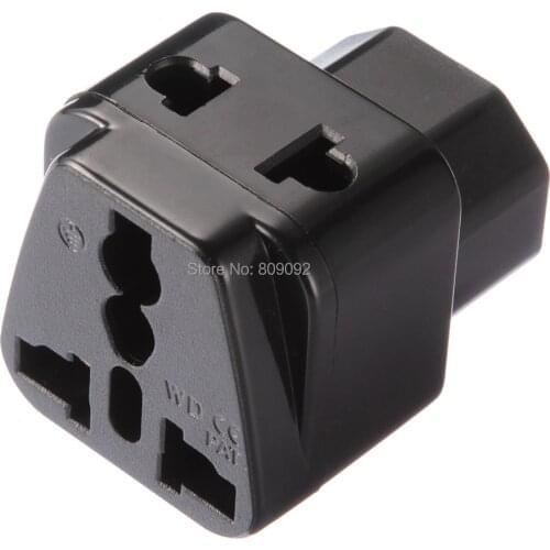 2 in 1 IEC 320 C14 Male to C13 Female Power Adapter PDU/UPS C13 Universal Female AU/US/UK/EU special conversion plug