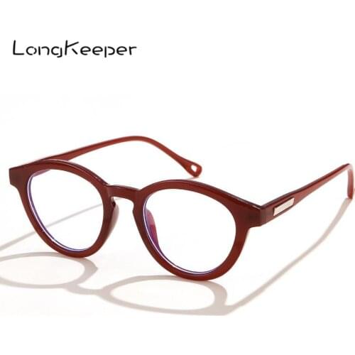 Anti Blue Light Glasses Frame Men Women Vintage Round Computer Eyewear Transparent Blue Light Blocking Spectacle Eyeglasses