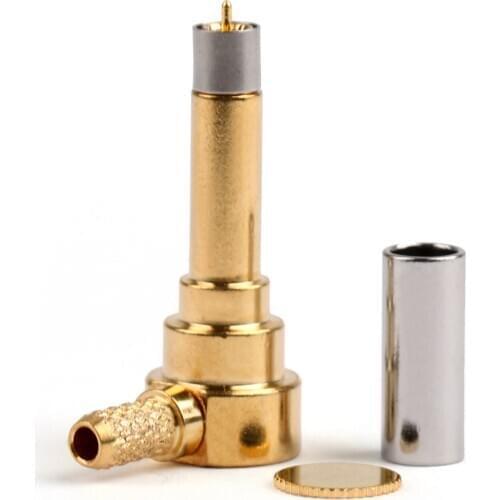 Artudatech 10Pcs MS156 Male Plug 90 Connector For RG174 RG316 LMR100 Cable Right Angle Jack Parts