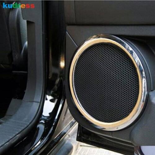 For Jeep Compass 2011 2012 2013 2014 2015 ABS Chrome Inner Door Audio Speaker Cover Trim Sticker Car Interior Accessories